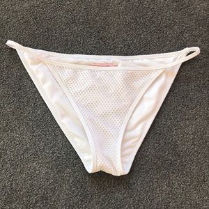 White Mesh Victoria’s Secret Swimsuit Bottoms